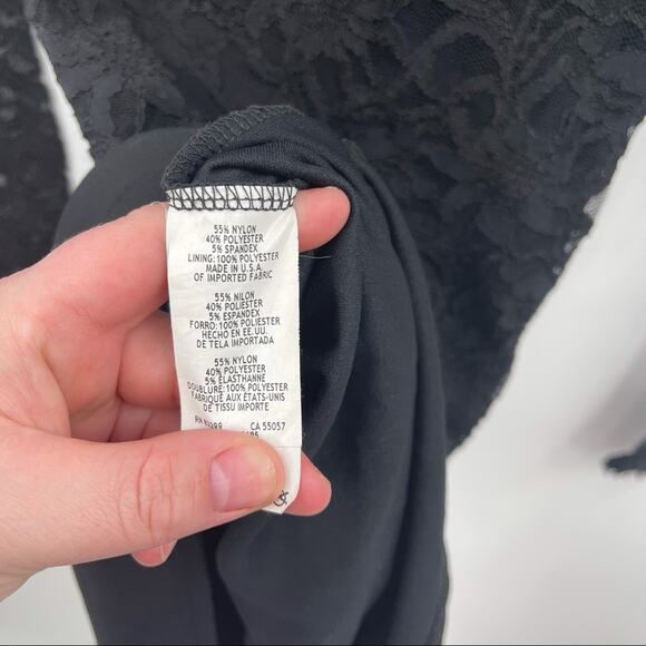 Black Lace Body Con Dress Size Small - Picture 8 of 8